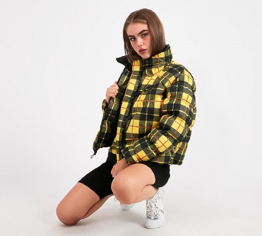 nike yellow plaid jacket