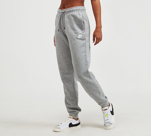 nike women's essential fleece pants grey