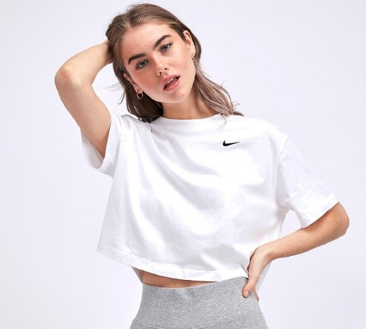nike t shirt women's white