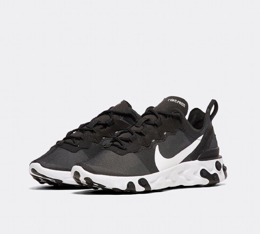 Nike Womens React Element 55 Trainer Black White Footasylum Nike Womens React Element 55 Trainer Black White Footasylum