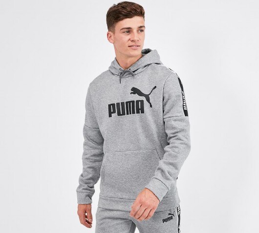 puma hoodie mens grey