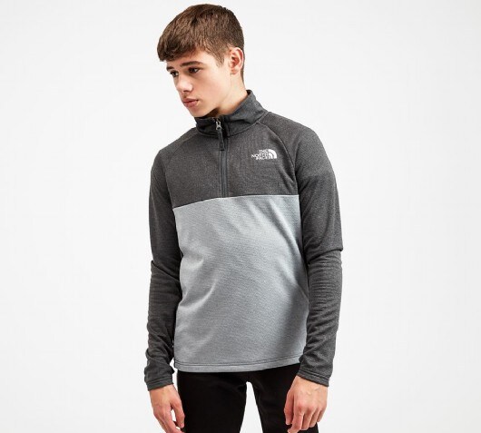 grey north face quarter zip