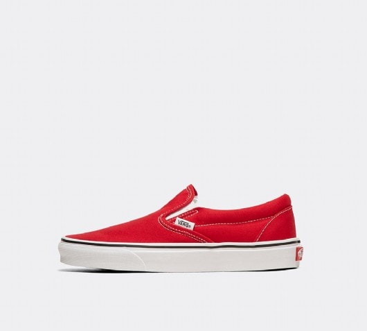 womens red slip on vans