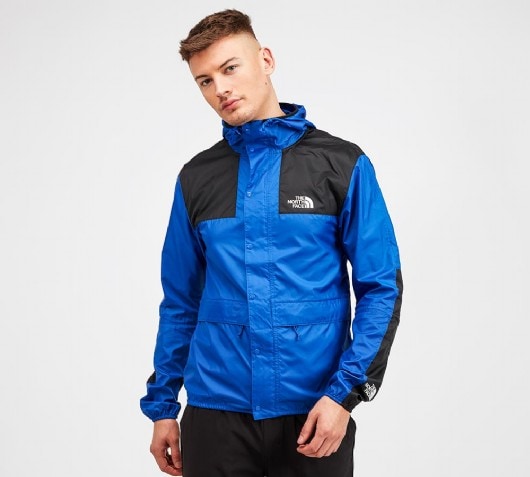 blue north face windbreaker