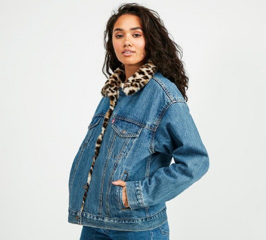 levi's leopard jacket