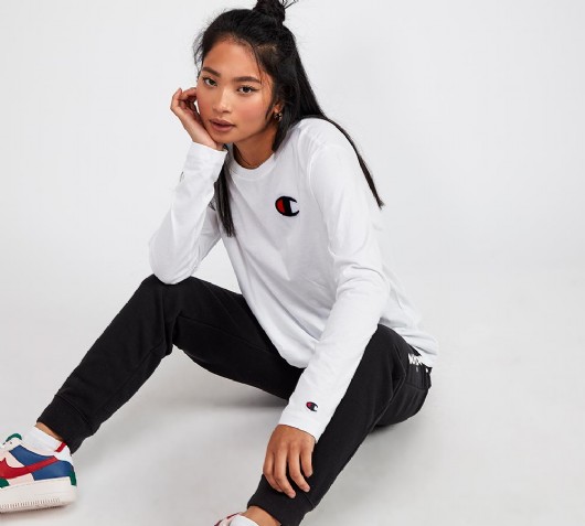 women's champion long sleeve t shirt