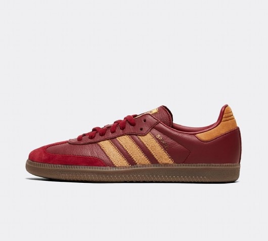 red adidas samba trainers