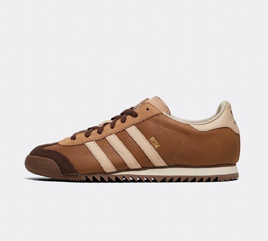 adidas brown leather trainers