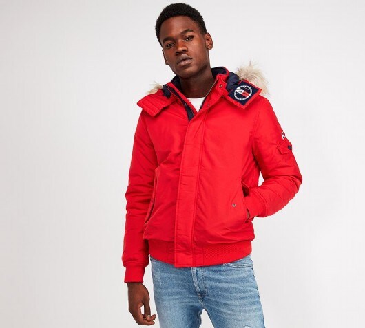 tommy jeans fur hood tech parka