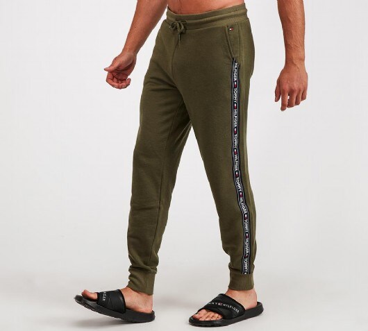 tommy hilfiger repeat logo tape joggers