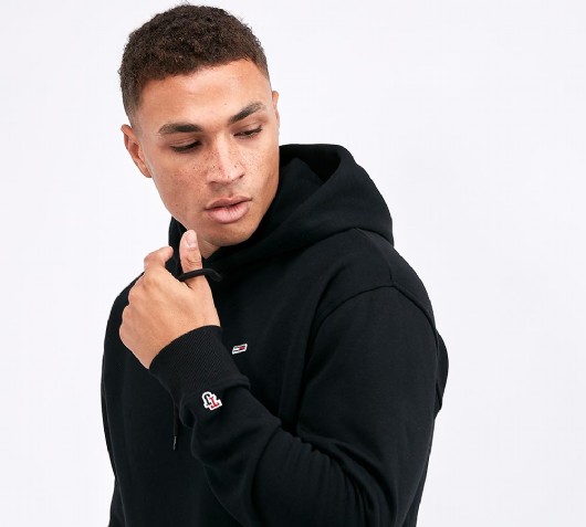 tommy jeans classic flag logo hoodie