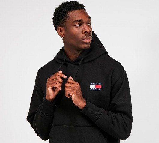 Pure Cotton Badge Overhead Hoodie