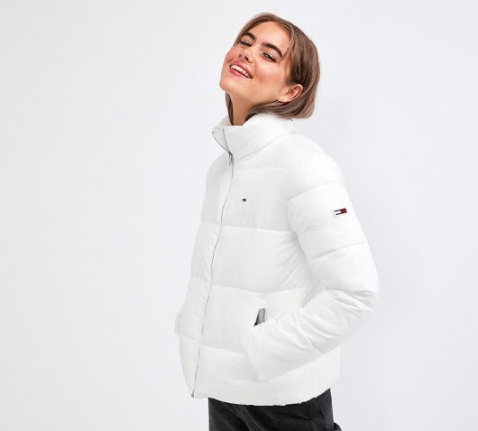 tommy jeans white puffer jacket