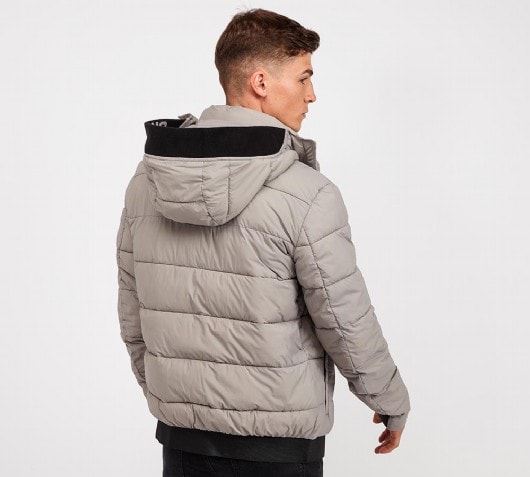 calvin klein jeans black stretch nylon padded jacket