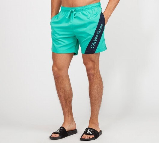 Image of Diagonal Logo Panel Swim Short