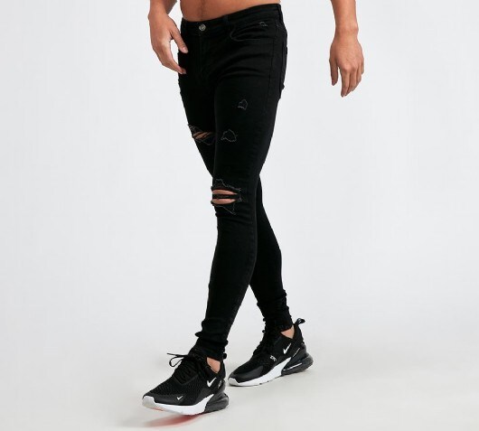 spray on ripped jeans