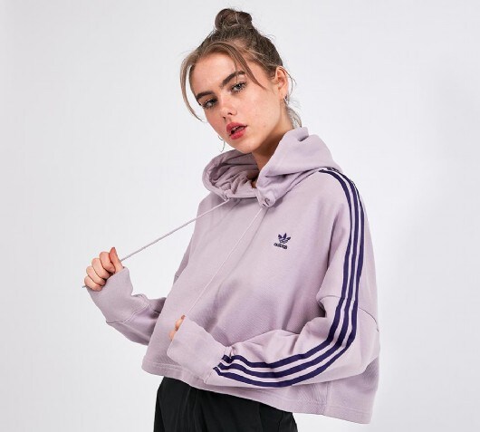 adidas cropped hoodie lila