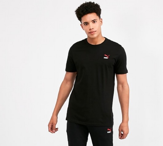 puma black and red t shirt