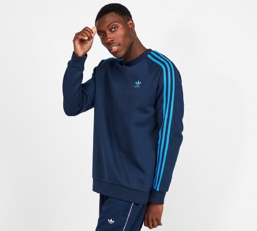 adidas 3 stripe sweatshirt