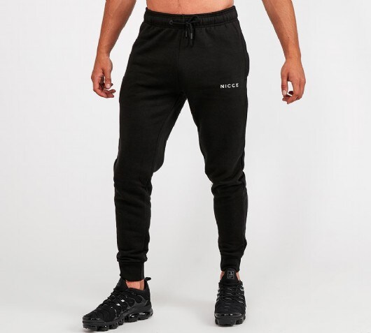 Nicce Original Logo Jog Pant Black White Footasylum