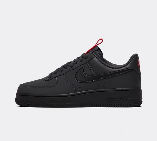 air force 1 anthracite black and red