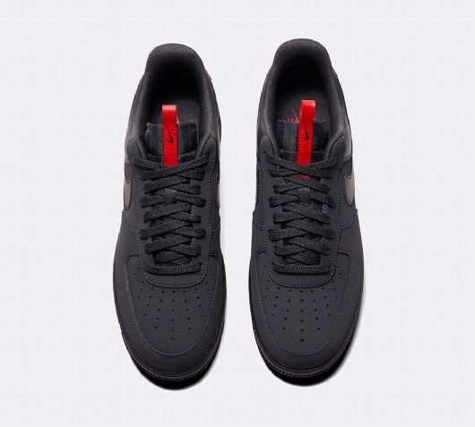 nike air force 1 anthracite black and university red