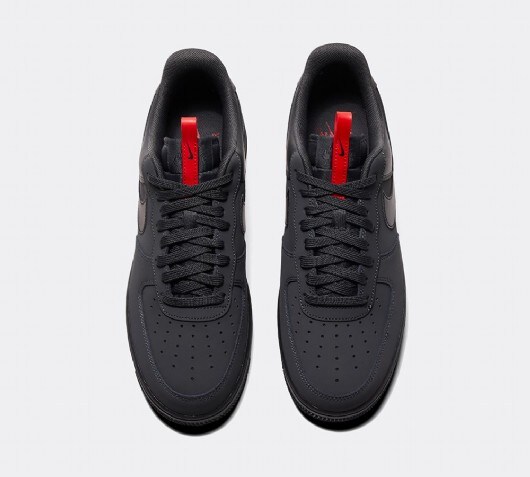 nike air force 1 07 trainers anthracite black uni red black