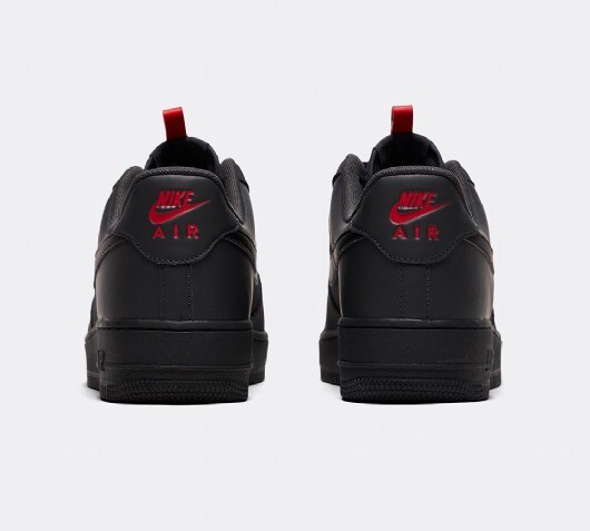 nike sportswear air force 1 anthracite black and red