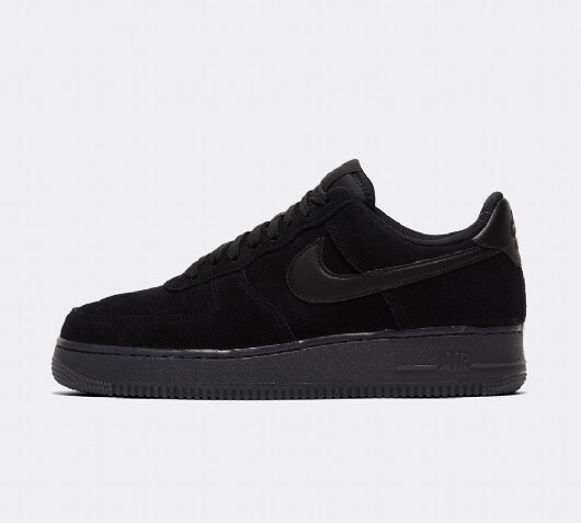 suede air force 1 all black