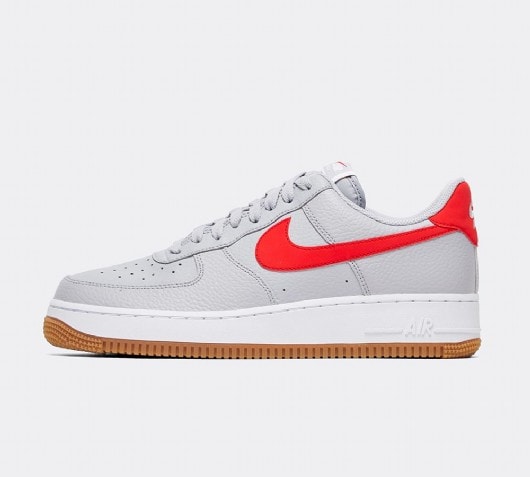 Nike Air Force 1 '07 2 Trainer | Wolf Grey / University Red | Footasylum