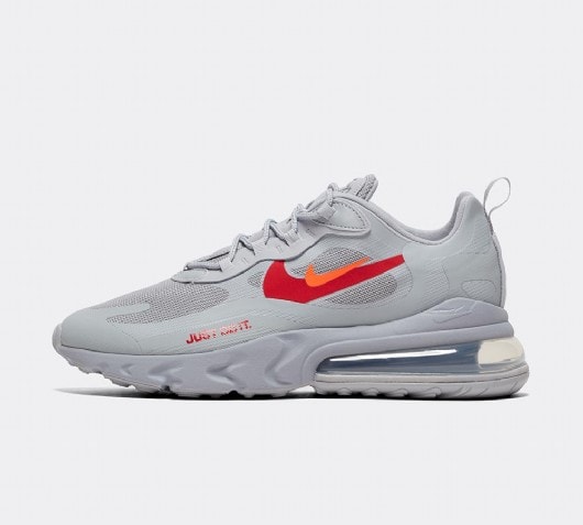 grey and red air max 270