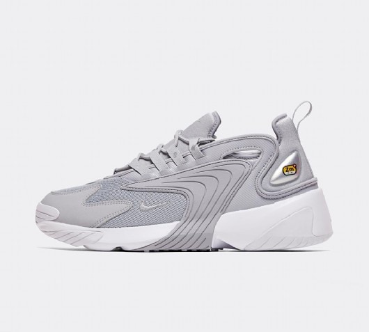 nike zoom 2k trainers in white and grey