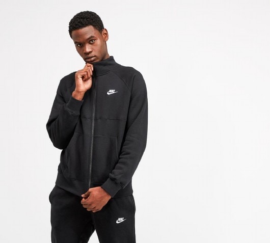 nike poly tracksuit black