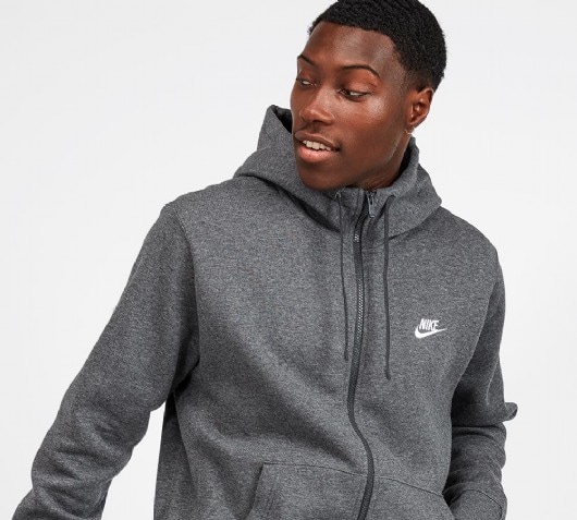 charcoal heather nike hoodie