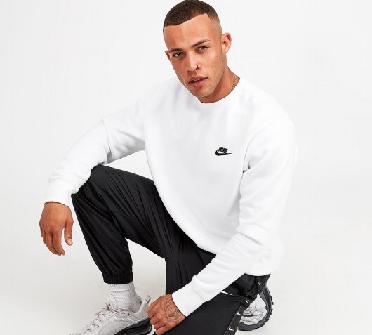 nike club sweatshirt white