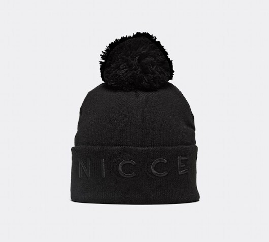 Nicce Pom Beanie Hat | Black | Footasylum