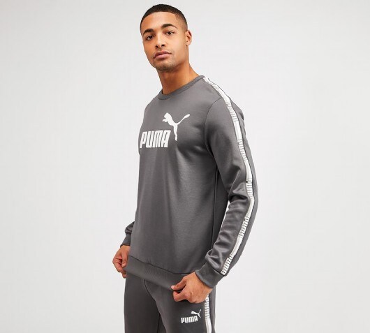 Puma Poly Tape Sweatshirt | Charcoal 