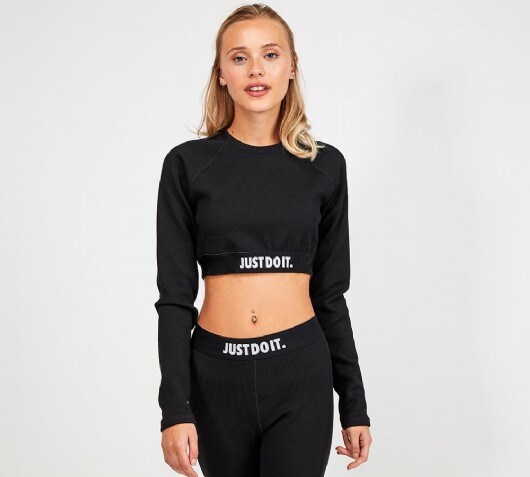 women's long sleeve crop top nike sportswear