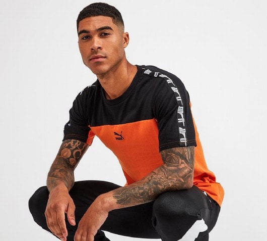 orange puma shirt