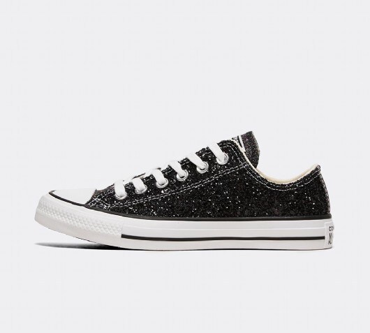 womens black and silver trainers