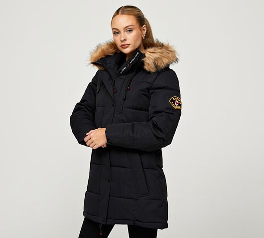 Womens Goshawa Puffer Parka Jacket (FOOTASYLUM) - TheTrendi