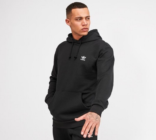 adidas originals essentials hoodie in black