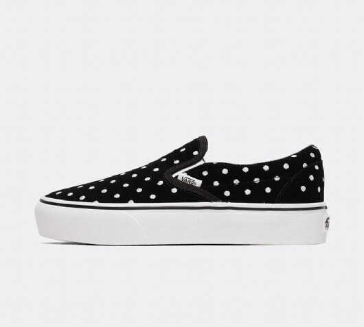 polka dot vans slip on