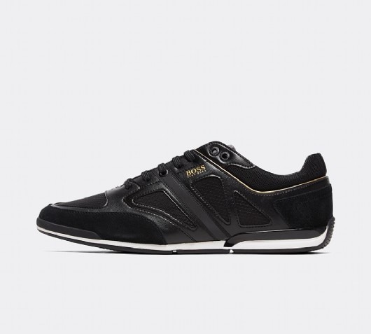 boss saturn leather trainers