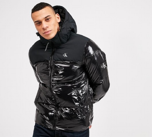 calvin klein hooded puffer jacket