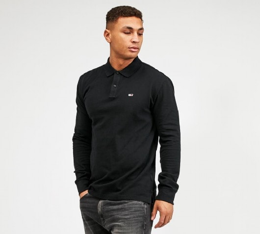 tommy jeans long sleeve polo