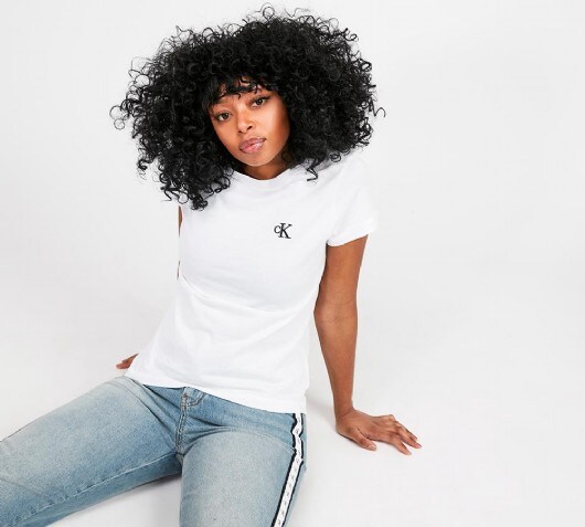 calvin klein slim fit white t shirt