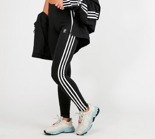black and pink adidas leggings