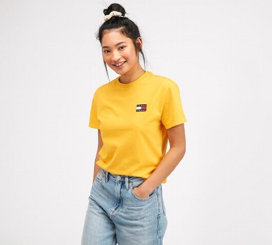 tommy jeans t shirt yellow