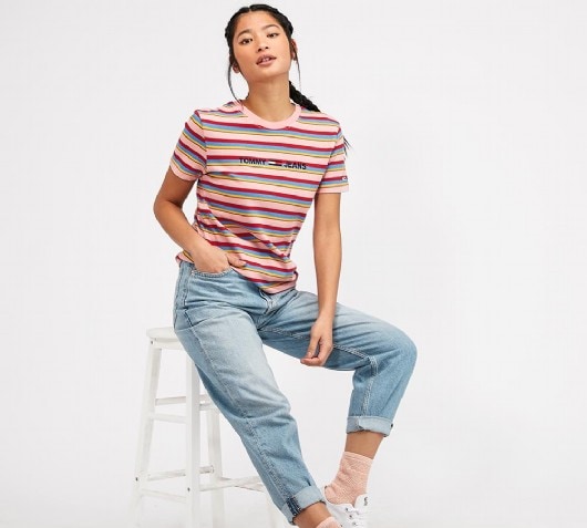 tommy jeans t shirt pink
